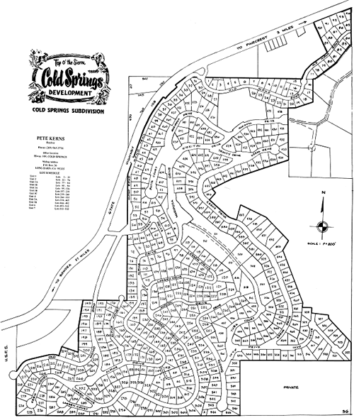 Cold Spring Subdivision Map